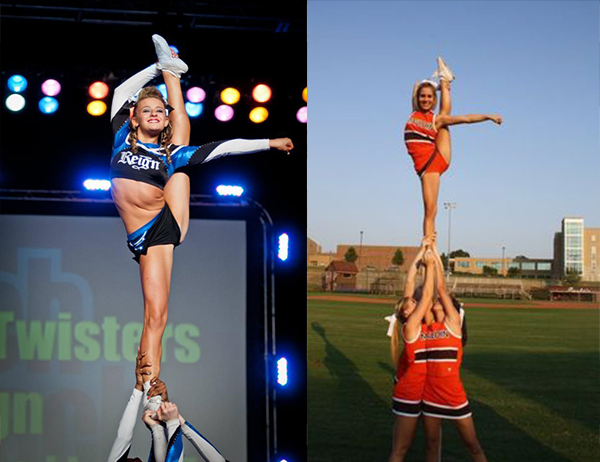 cheer stunts bow and arrow