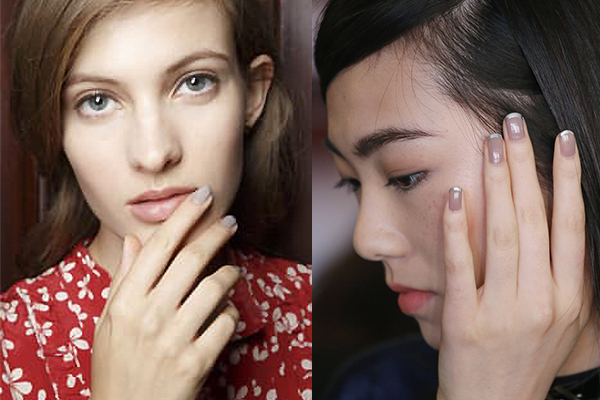 5 Runway Nail Trends To DIY With Only Neutral Monochrome Nail Polish ...