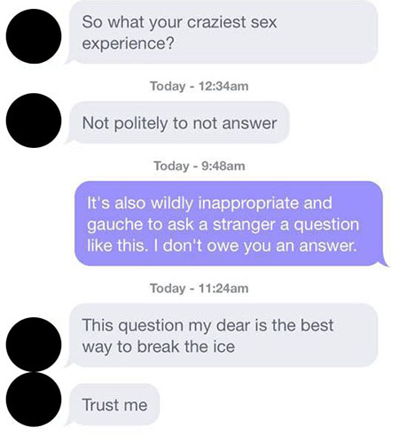 girl ignores my questions