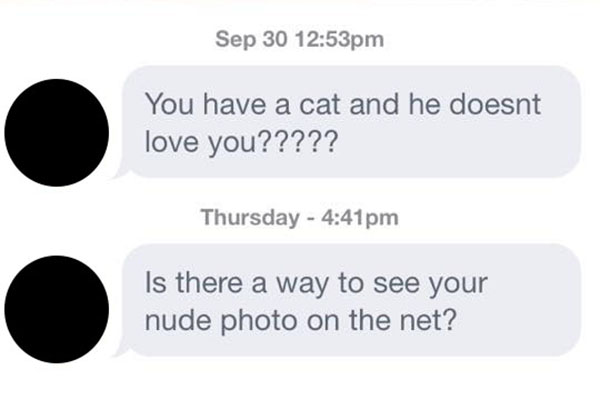 worst online dating messages