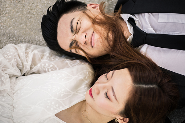 Couple in Romantic Pose in Bed Stock Photo - Image of lying, male: 22385374