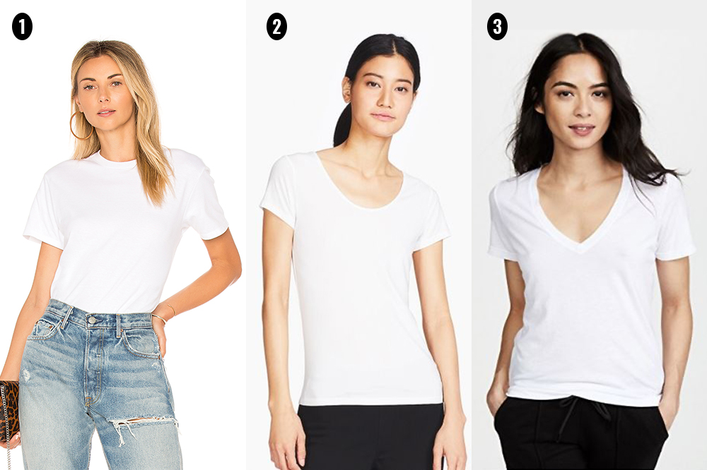 How To Choose A Plain White Tee For Your Body Type—Bust Size, Shoulder ...