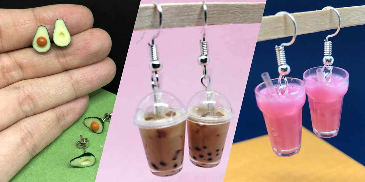 Bubble Tea Earring Designers Klay.sg Show Us Exclusive New Collection Of Food Jewellery