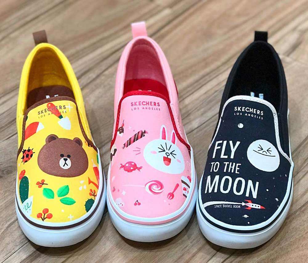 line friends x skechers