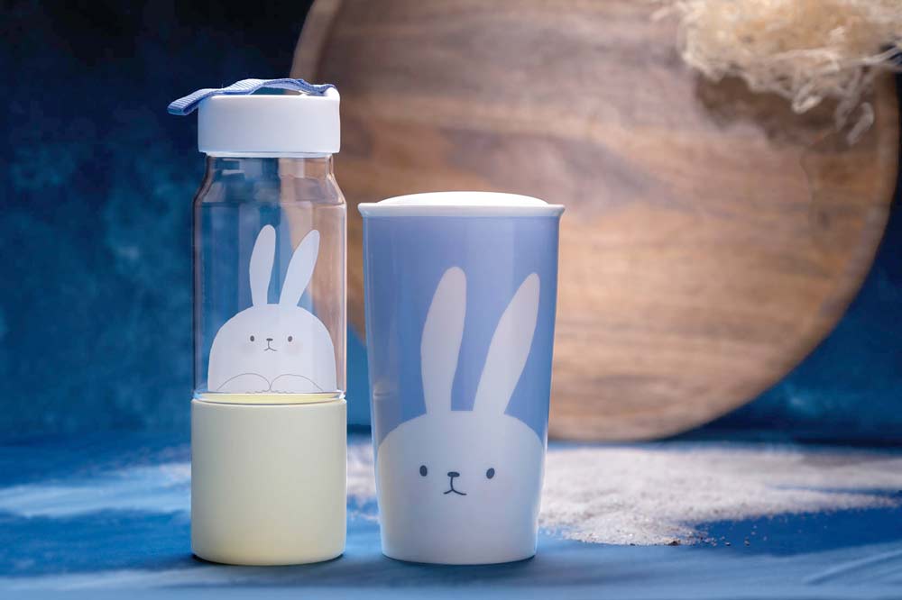 Starbucks 2020 Mid-Autumn Festival Blue Thermos Bunny Baby Cup Bottle