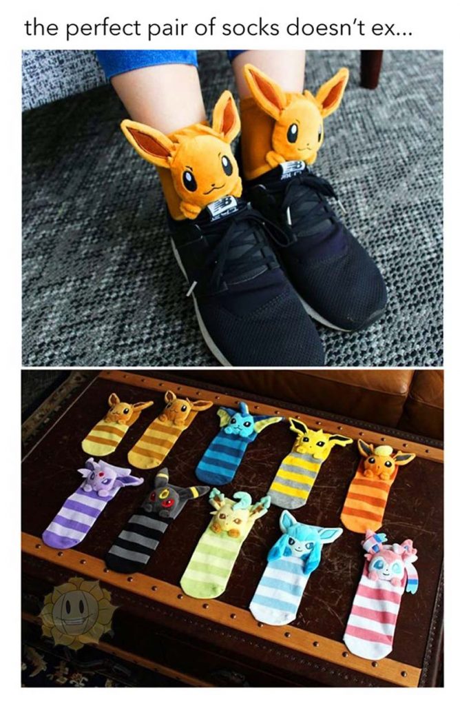 Catch These Peek-a-boo Eevee Family Socks At Pokémon Center Singapore From  3 August 2019 