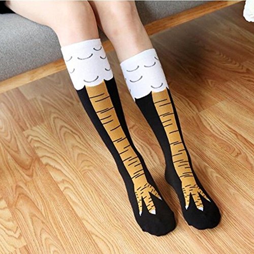 chicken feet socks lady