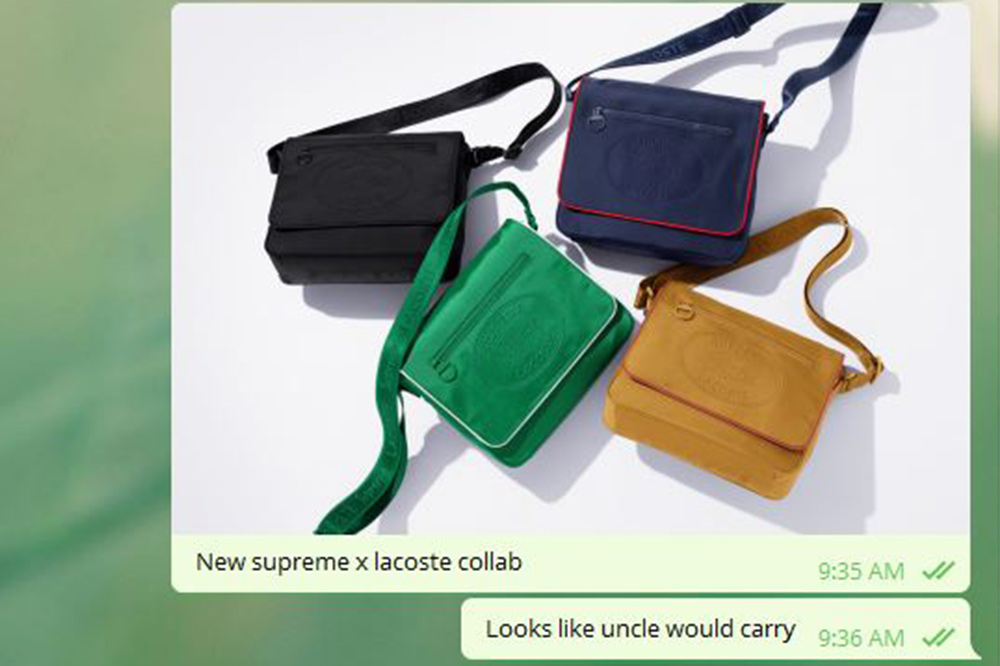 Supreme X Lacoste Small Messenger Bag - Green