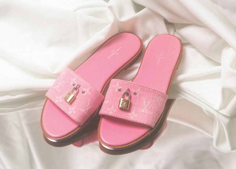 Shop Louis Vuitton Women's Pink More Sandals