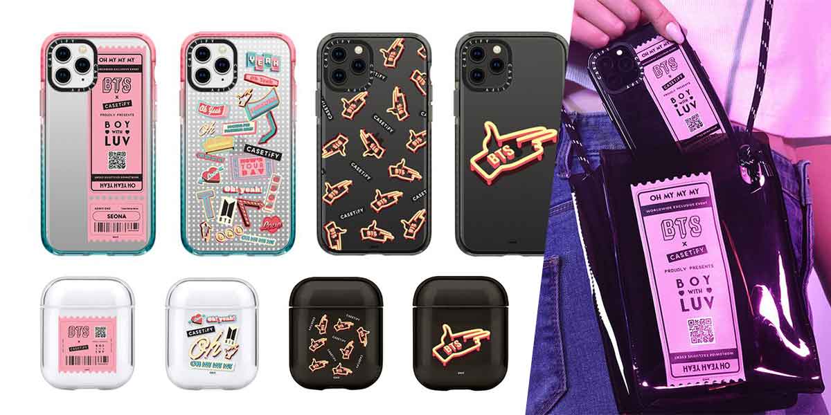 BTS x Casetify Phone & AirPods Cases, Phone Slings And Apple Watch 