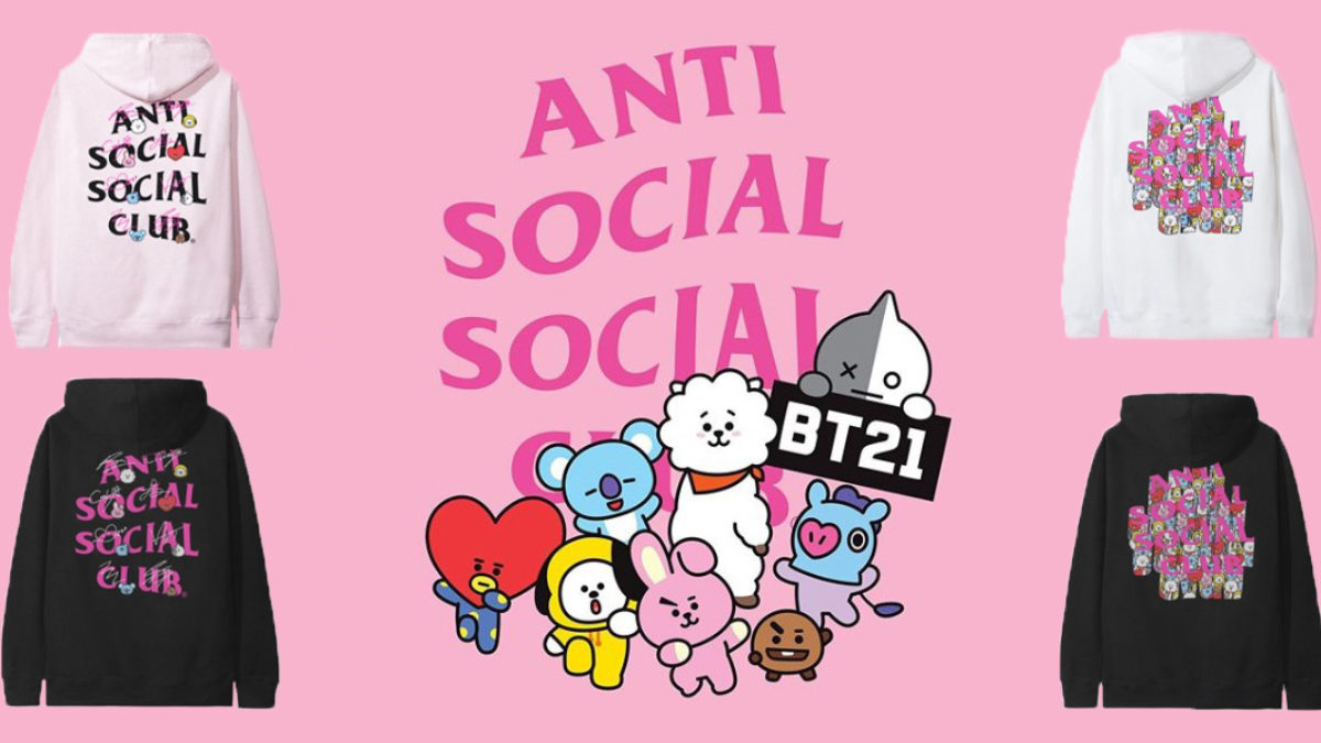 Anti Social Social Club x BT21 Hoodies Available Online For BTS