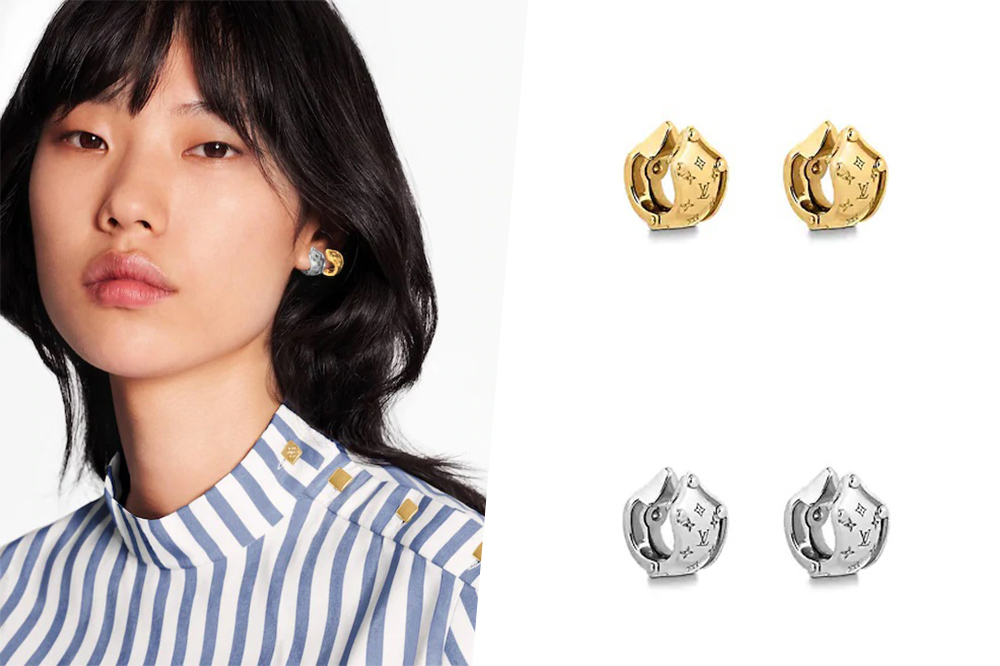 Louis Vuitton Nanogram Clip Earrings