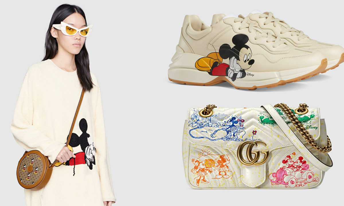 Gucci X Mickey And Minnie Mouse With Vintage Web And Big Logo