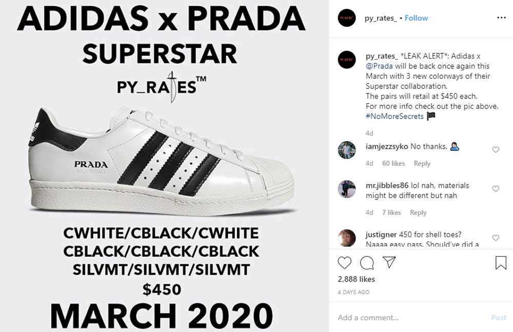 prada collaboration adidas