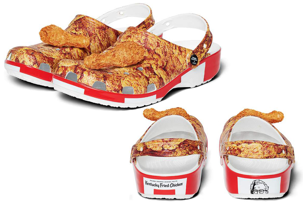 kfc chicken scented crocs