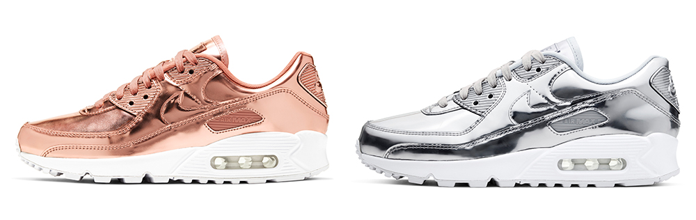 nike air max rose gold silver