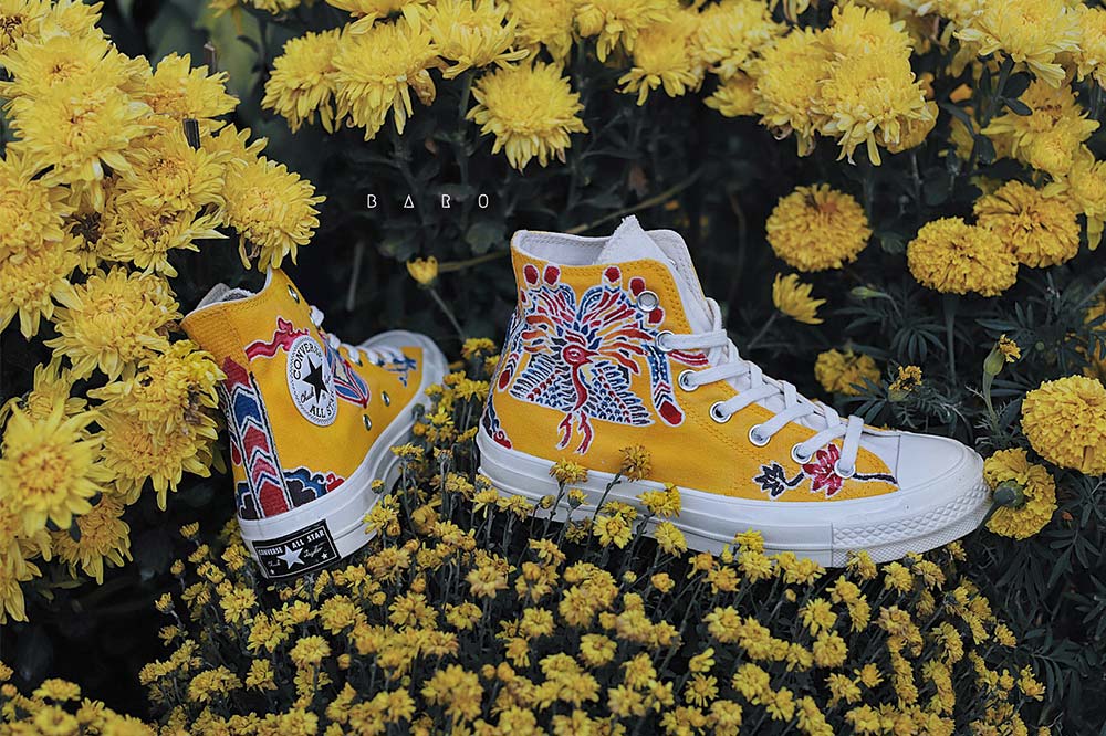These Hand-painted Custom Converse Sneakers Inspired By An Ancient ...