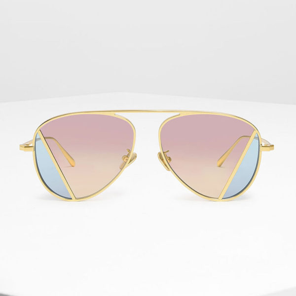 Two-Tone Aviator Sunglasses