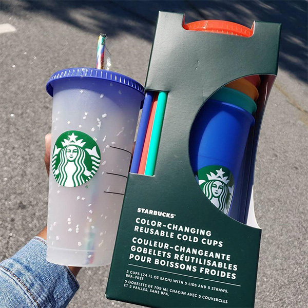 Plastic Reusable Cold Cup with Lid & Straw - 24 fl oz: Starbucks