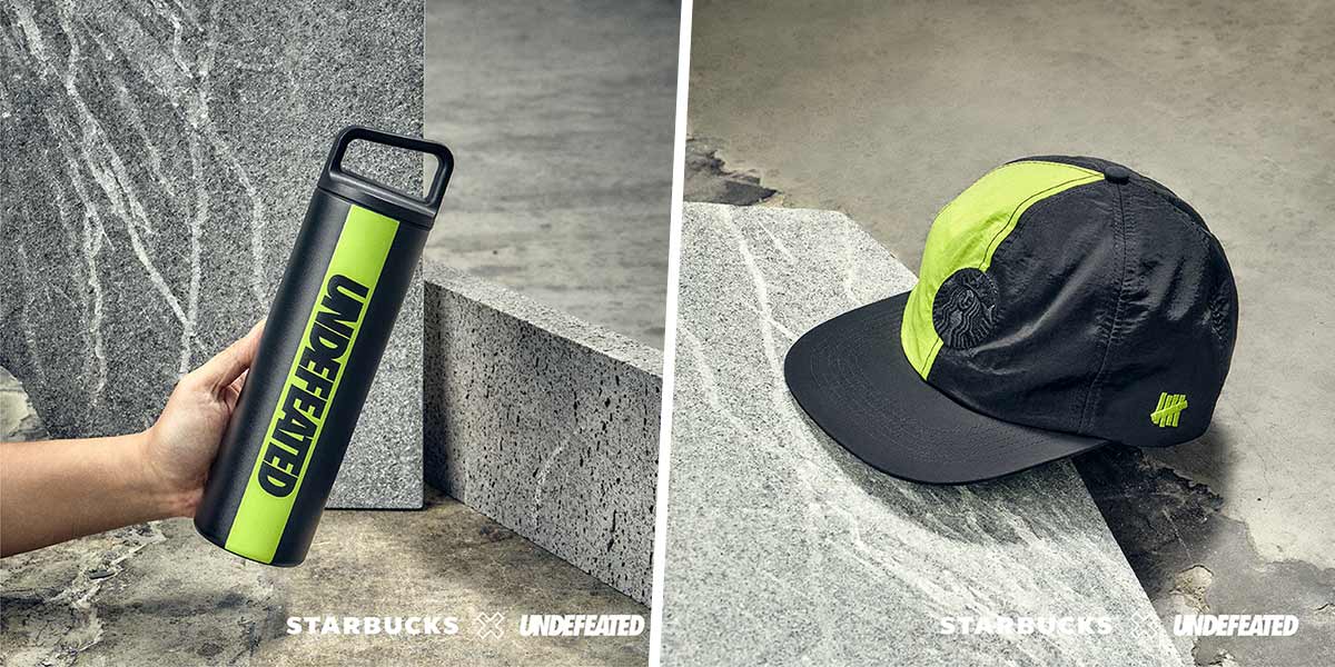 The Starbucks x Undefeated Collection Is A Total #GE2020 Mood & Includes A Cap, An Apron Plus A Pouch Set