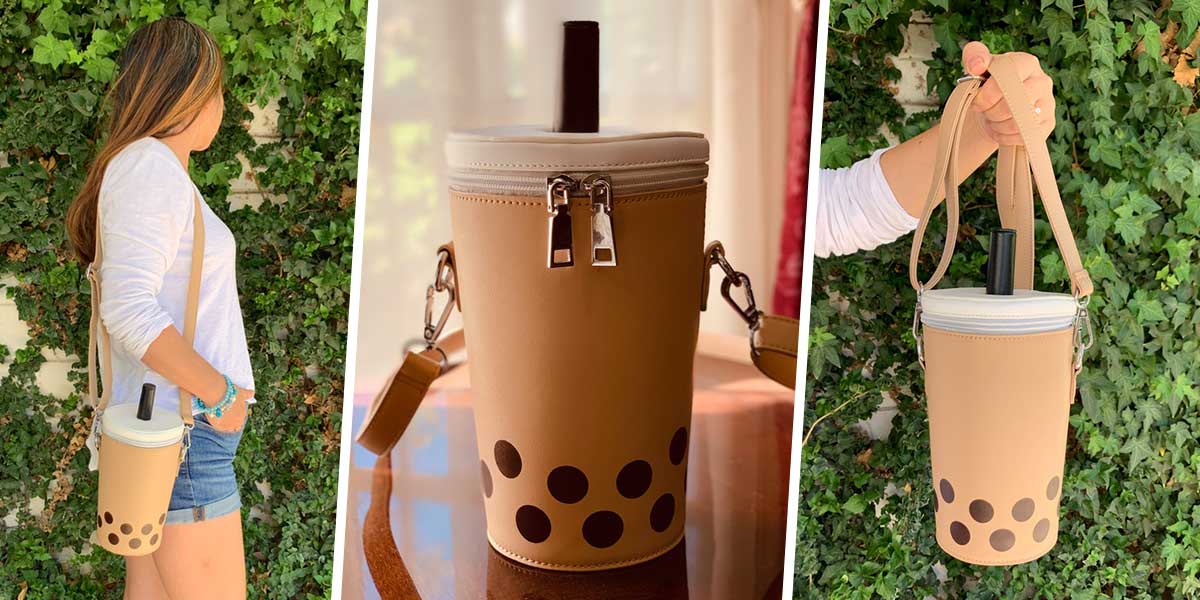 This Bubble Tea Bag Looks Like A Giant Cup Of Milk Tea So You Can Carry ...