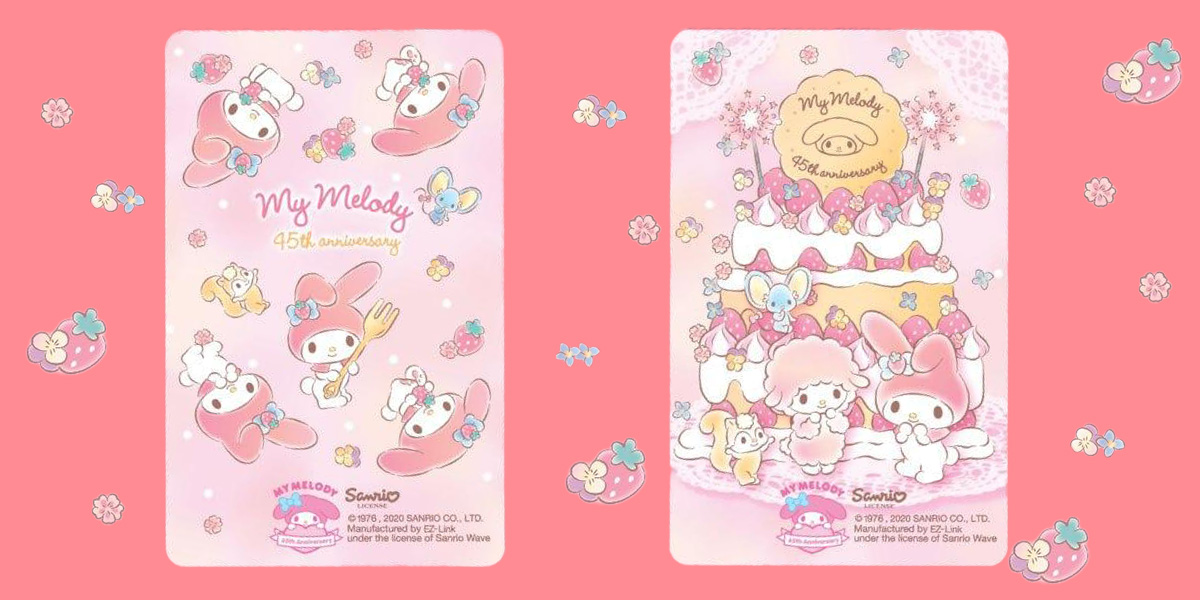My Melody 45th Anniversary EZ-Link Cards Come In 2 Pastel Pink Designs For A Sweet Ride