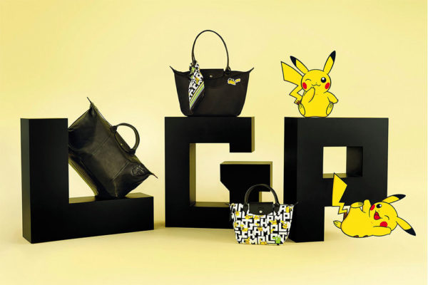 Pokemon Pikachu Black Embossed Purse Bag Tote 