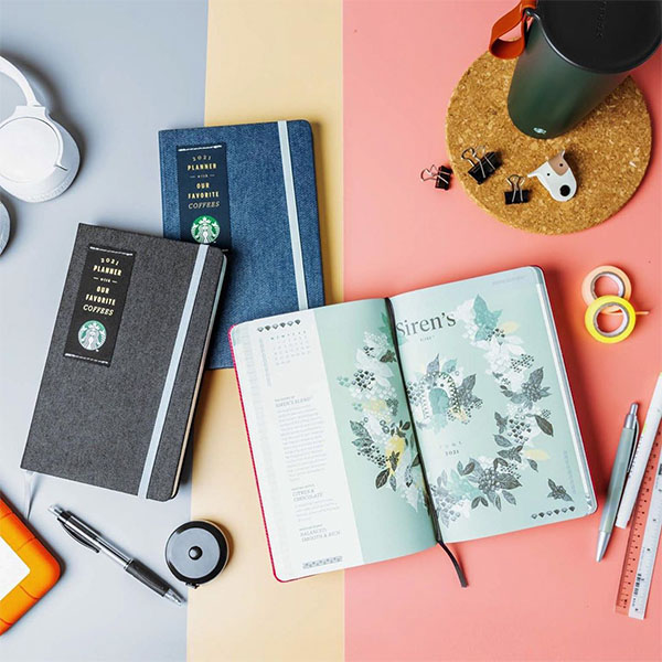 Starbucks' New Minimalist Mason Jars & Denim Moleskine Planners Will