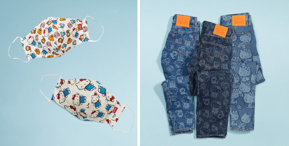 Levi's & Sanrio Are Launching Hello Kitty Jeans & Reusable Face Masks So  You Can Look Extra Cute On The Go 