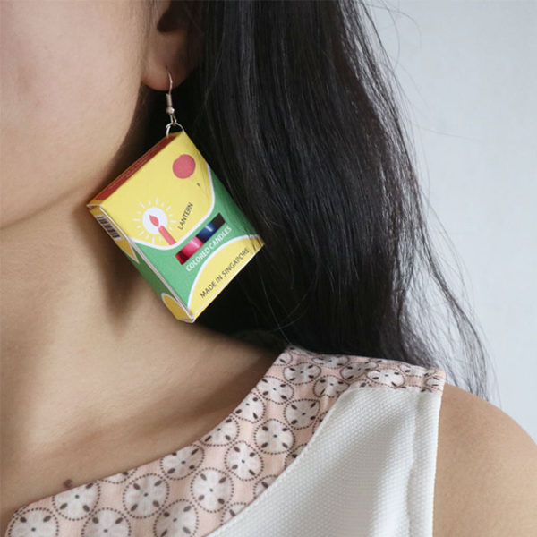 mooncake earrings candle earring