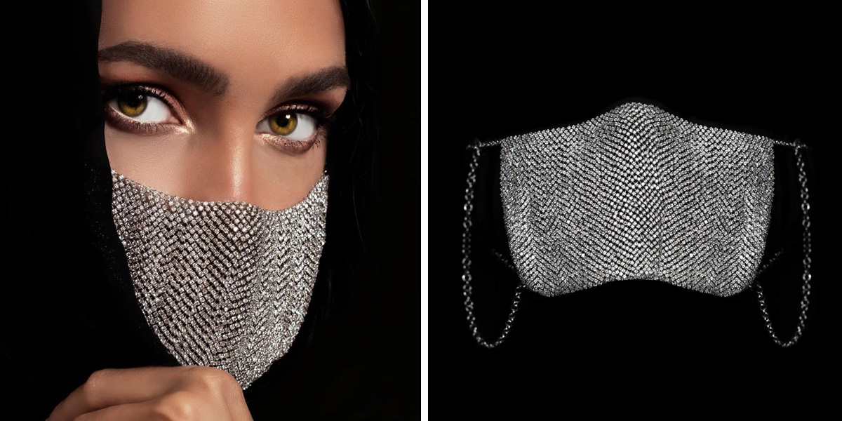 This Face Mask Is Made Of 3 040 Diamonds Costs As Much As A 4 Room   Diamond Face Mask Cover 3 