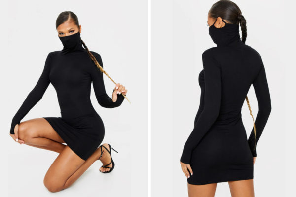 face mask dress model