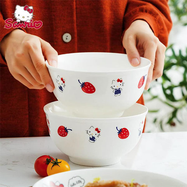 hello kitty blue strawberry bowls