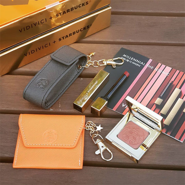 starbucks korea halloween makeup leather casings