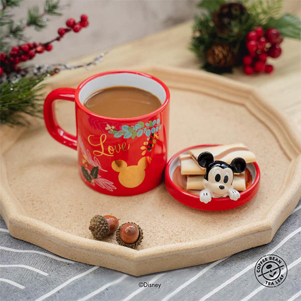 coffee bean disney mickey mug with 3d lid