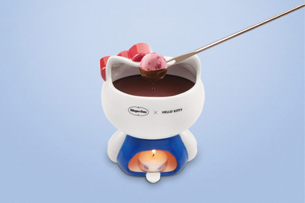 haagen dazs sanrio fondue hello kitty back