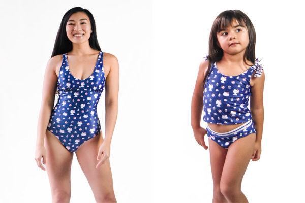 hello kitty swimsuit blue