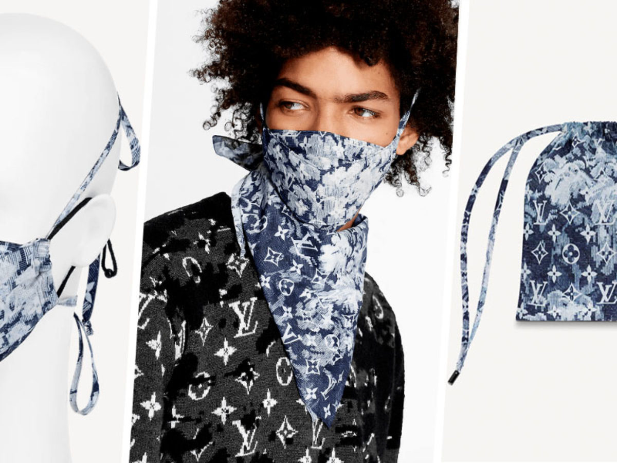 Louis Vuitton's Monogram Mask Cover, Bandana & Pouch Set Lets You Stay  Safe, Stylish And Bougie 