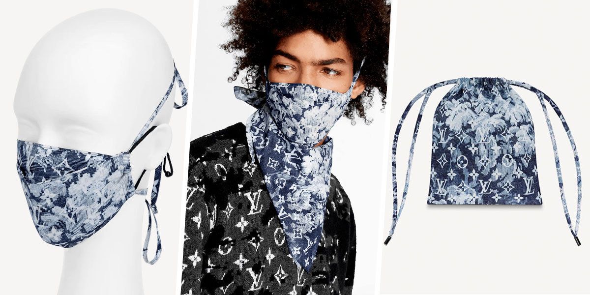 Louis Vuitton's Monogram Mask Cover, Bandana & Pouch Set Lets You