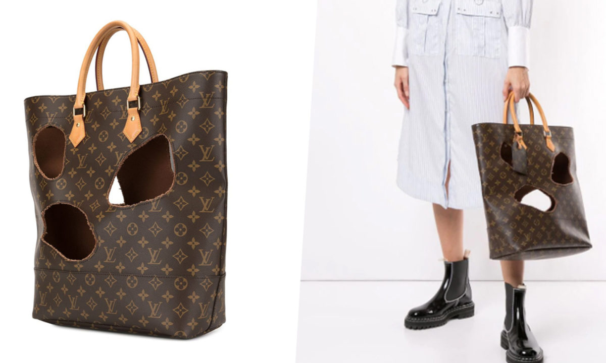 Plat by rei kawakubo leather tote Louis Vuitton Brown in Leather