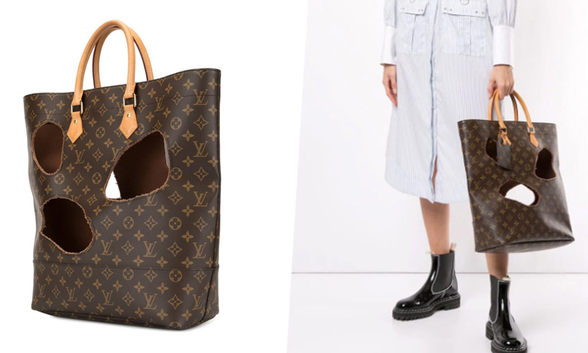 This Louis Vuitton Monogram Tote Comes With Holes Burned Into It