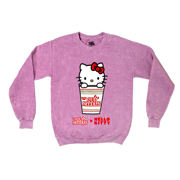 nissin cup noodles x hello kitty pink girls moletom com capuz