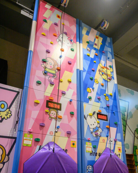 sanrio rock climbing gym wall