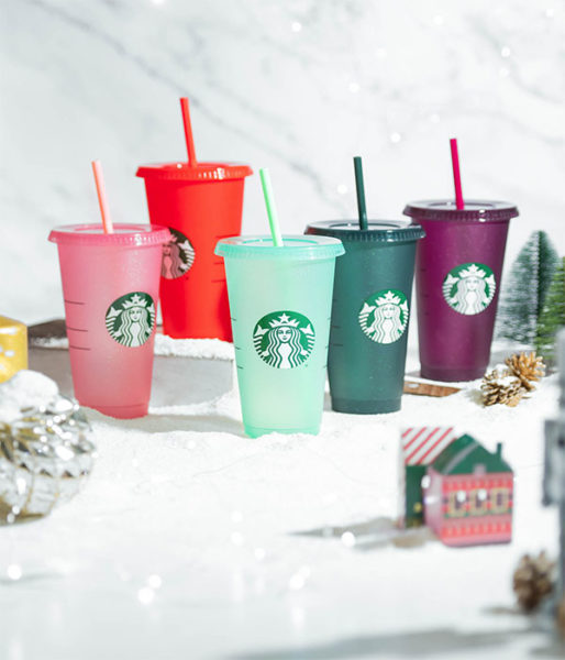 starbucks glitter cold cup set