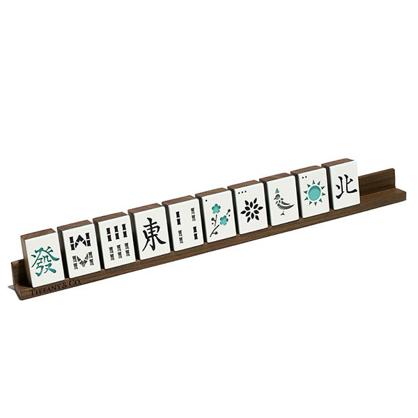 TIFFANY BLUE LEATHER MAHJONG SET, Hobbies & Toys, Toys & Games on Carousell