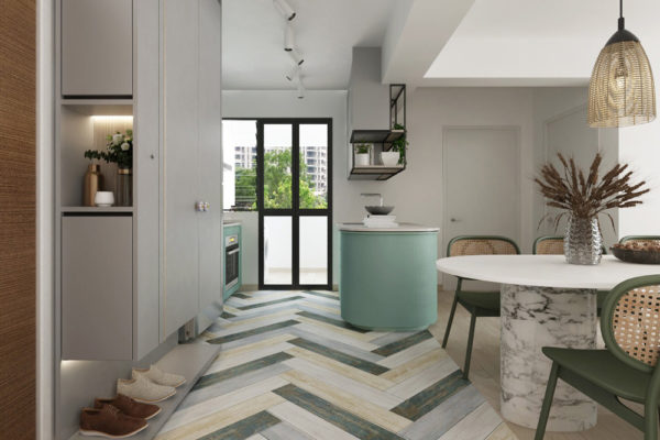 tiffany blue bto kitchen and dining