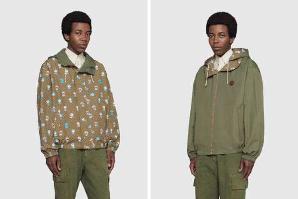 gucci x doraemon reversible jacket