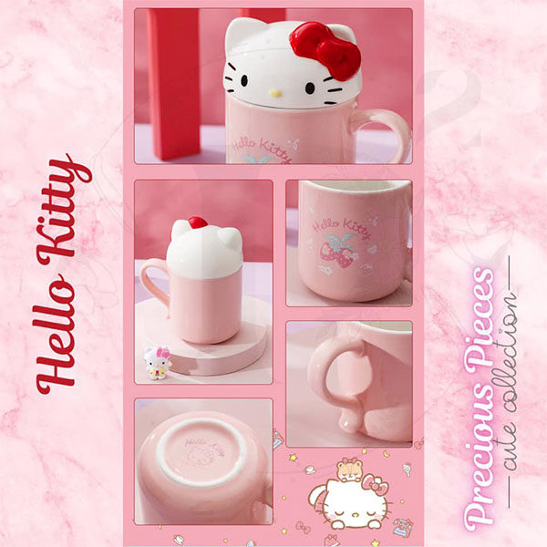 hello kitty 3d lid sanrio mugs