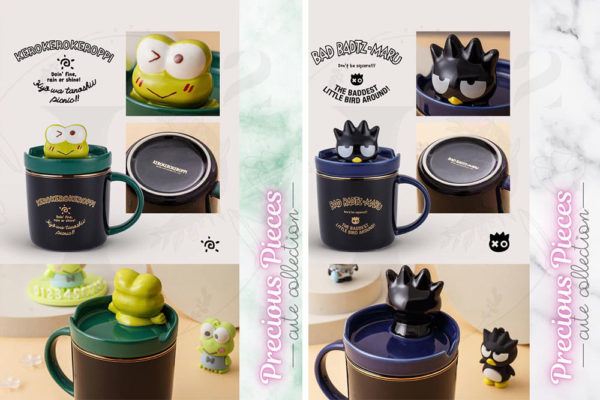 keroppi and bad badtz maru creative phone holder sanrio mugs