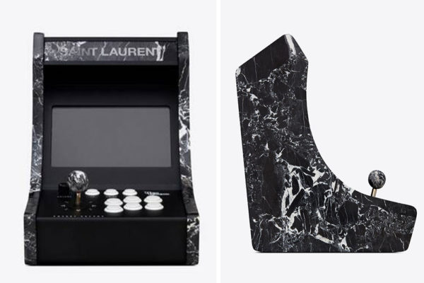 saint laurent marble arcade machine collage